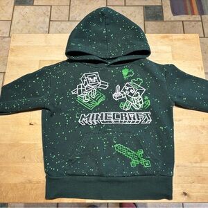 Jumping Beans kids Green Hoodie with Pixel Design size 4